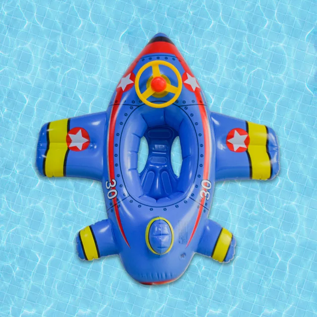 Summer Children's Water Props New Thickened Creative Plane Swimming Ring Inflatable Children's Sitting Ring Swimming Ring 2