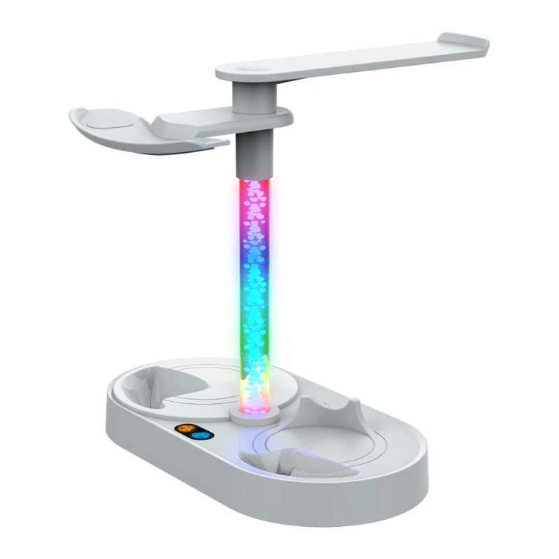 Stazione Ricarica Portatile Dock Ricarica Magnetico Base Ricarica Rgb Espositore Per Rack Stoccaggio Per Cuffie