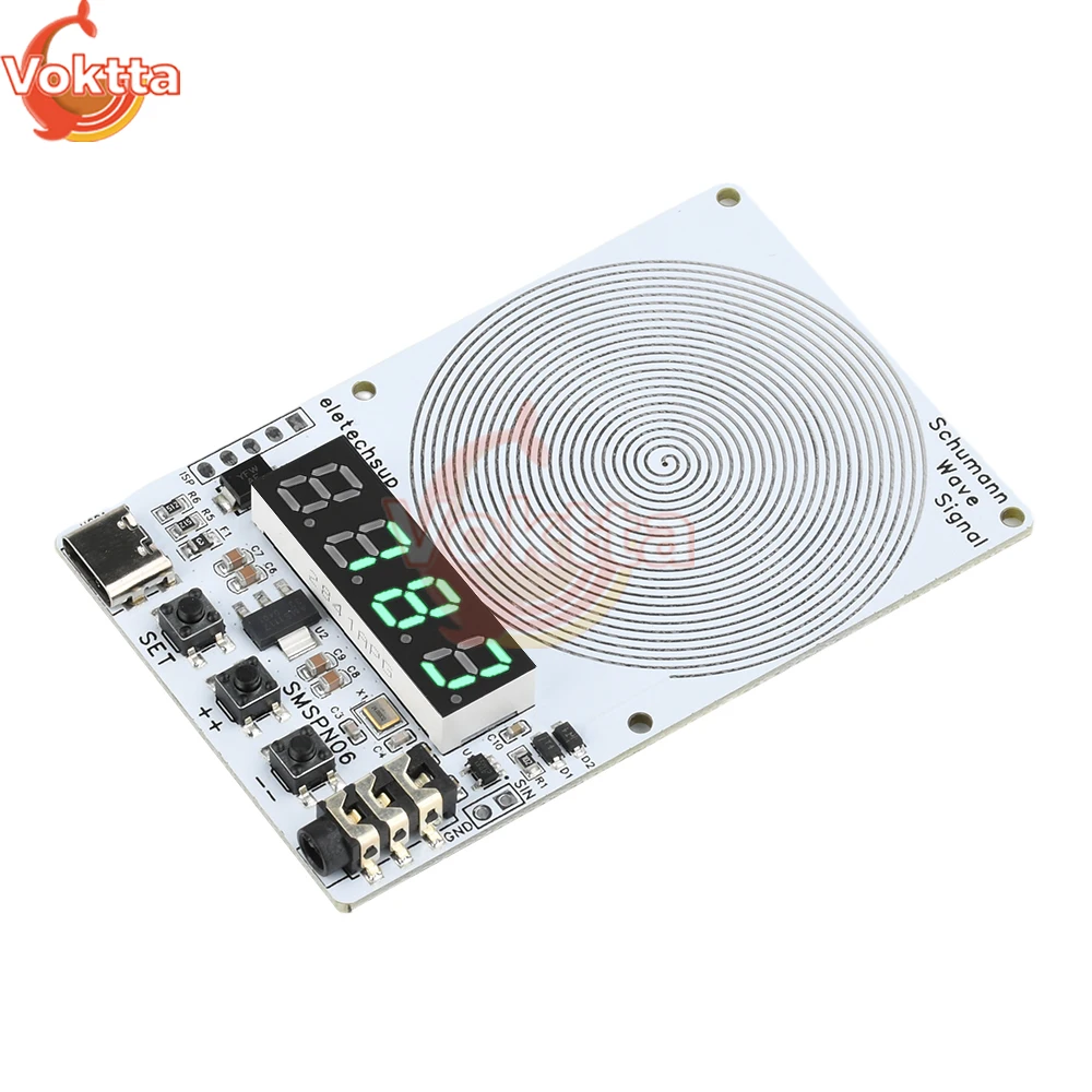 Signal Generator Kit Signal Generator Waves Resonance Generator DC 5V 7.83Hz Schumann Wave Generator 0.01Hz~9999Hz Sine Wave Adjustable 4-Digit Digital Tube Audio Resonator