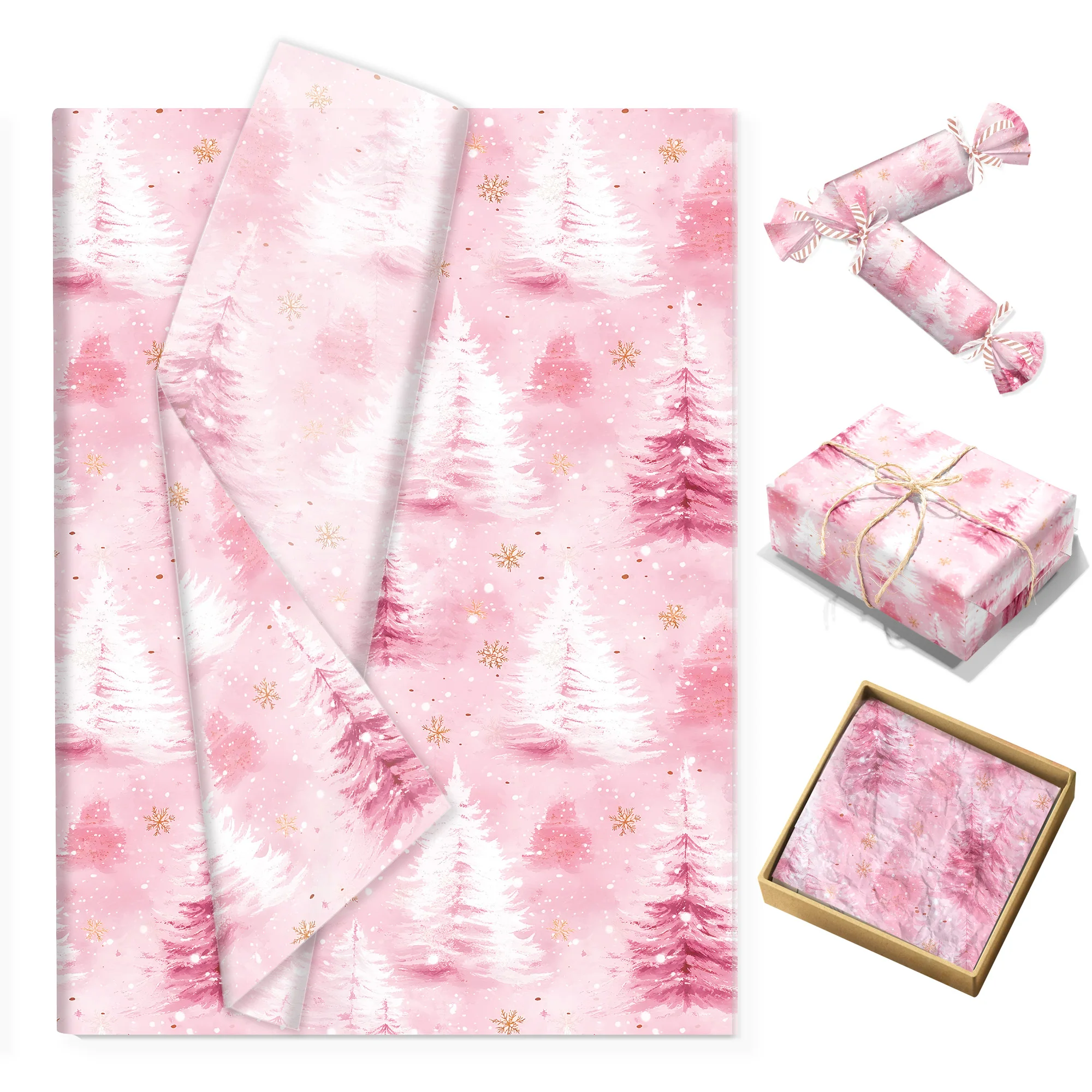 20/50 stücke Weihnachten Seidenpapier Schnee Birne Papier Winter Schneeflocke Geschenkpapier DIY Geschenk Verpackung Für Weihnachten Party liefert – Detail 21