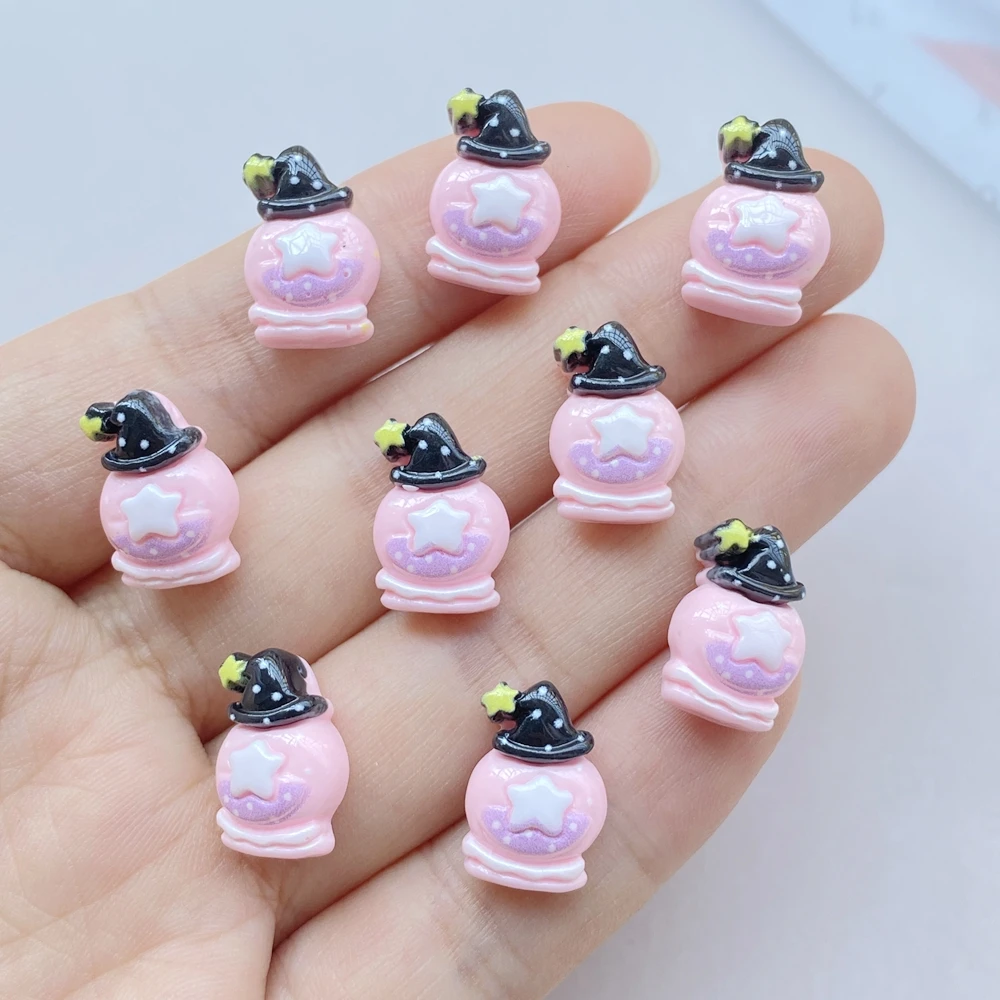 10 Stück süße Mini-Halloween-Fledermaus-Kürbis-Harz-Cabochons mit flacher Rückseite, Scrapbooking, DIY-Schmuck, Haarnadel, Handwerk, Dekoration, Zubehör – Detail 8