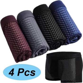 WE.FINE 4 Pezzi Traspirante Indossare Boxer Corto Da Uomo In Microfibra Boxer Uomo Undrewear Compressione Stretch Boxer Uomo 1