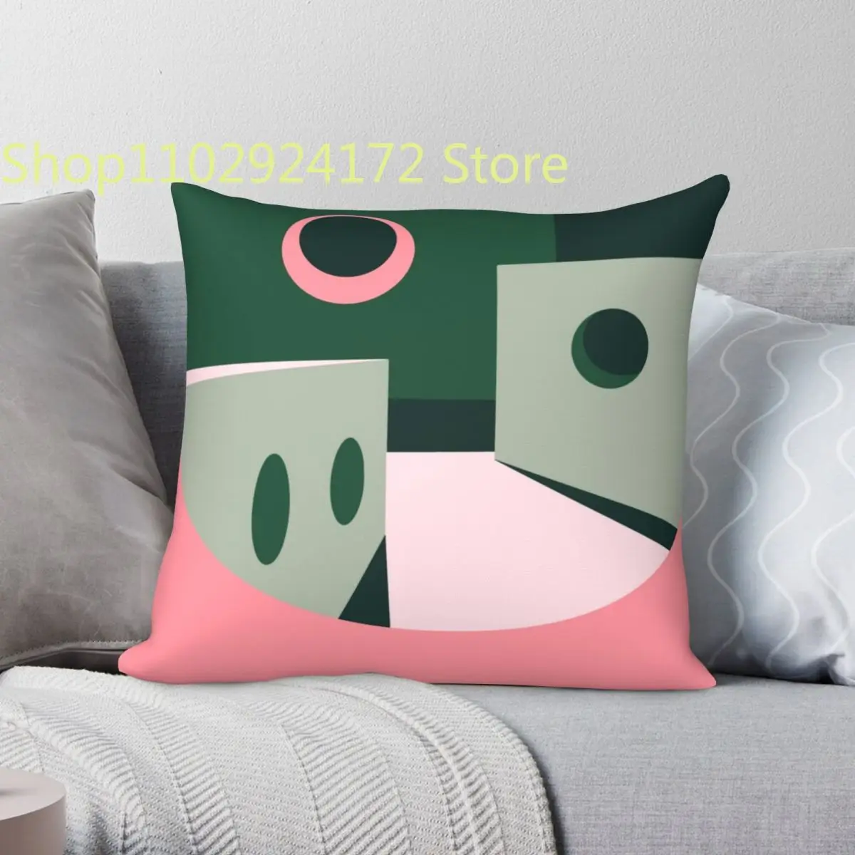 

Playground Square Pillowcase Polyester Pattern Zip Decor Pillow Case Home Cushion Cover