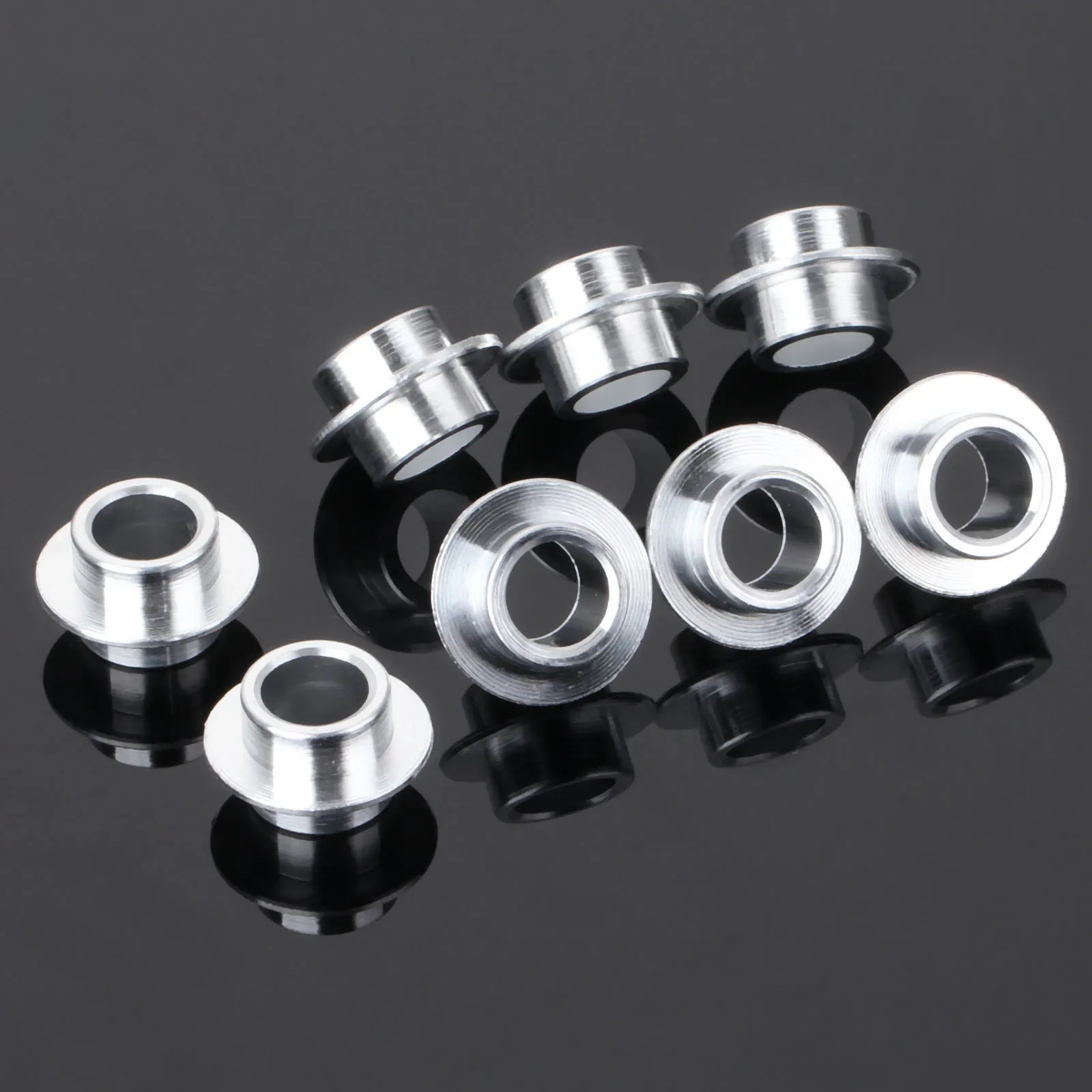 8 Pcs 8mm Aluminium Skateboard Scooter Bearing Spacers Skate Wheel Replacement Bearing Bushing For Roller Skates Skating Parts