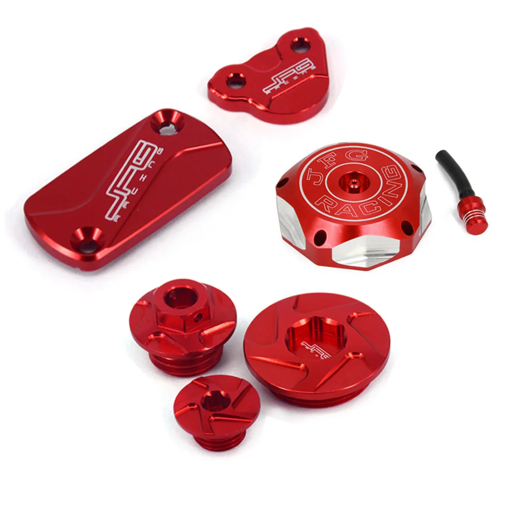 Motorcycle Front Rear Brake Fluid Reservoir Cap And Gas Fuel Tank Cap
