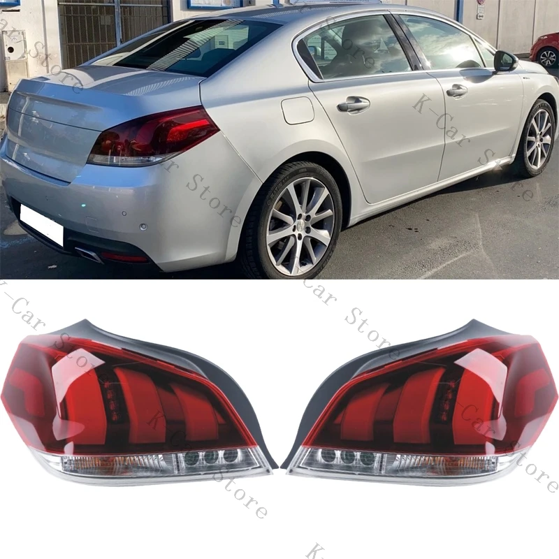 Car Taillight Accessories For Peugeot 508 2016 2017 2018 Tail Light Brake Light Rear Bumper Light Stop Warning Lamp