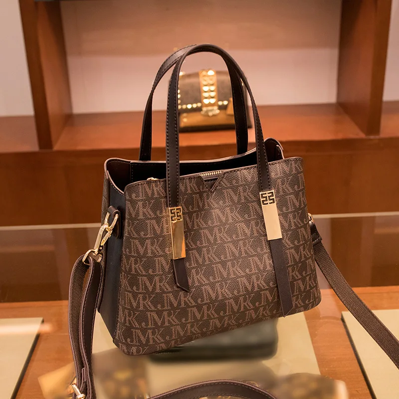 

MKJ New Luxury Women's Fashion Handbag Versatile Retro Tote Bag Casual One Shoulder Crossbody Bag Large Capacity Travel Bag