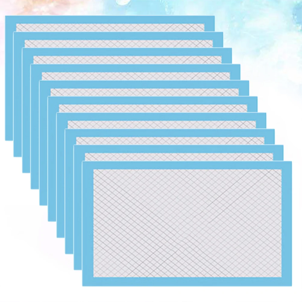 

10 Pcs/1 Set Cages For Parrots Pad Paper Disposable Water-absorbing Parrot Cage Chassis Pad Paper Bird Dung Pad (Sky-blue)