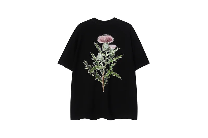 

LANVIN Fashion Luxury high quality tide brand bunny print logo figure round neck short sleeve T-shirt casual men and women