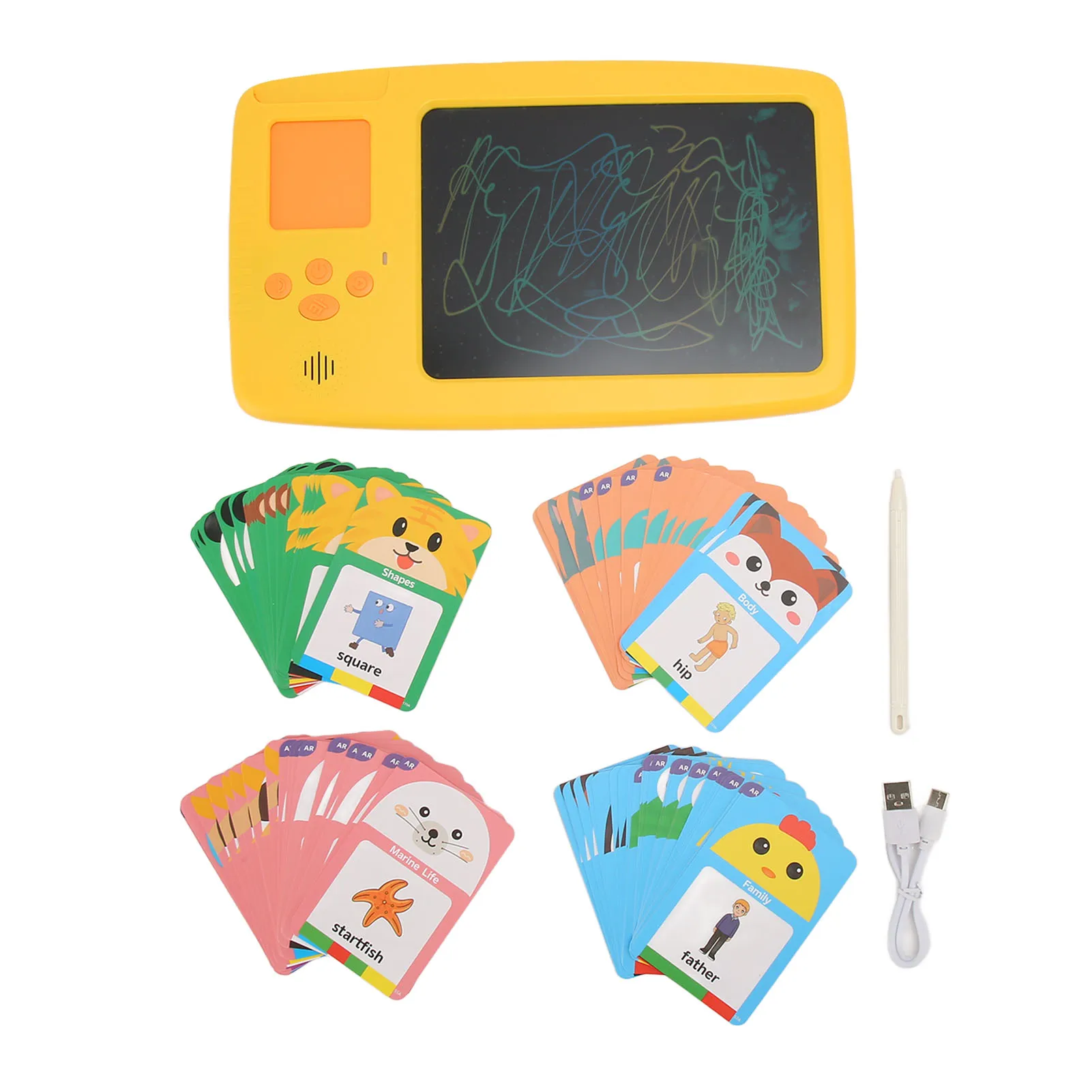 Electronic Drawing Pads 112 Cards Educational Eye Screen LCD Writing Tablet Start Button 8.5in for Study for Girls