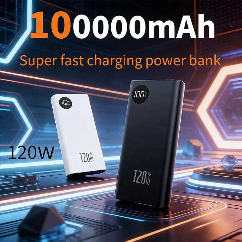 레노버 50000mAh 파워 뱅크 140W 초고속 충전 파워뱅크 아이폰 화웨이 삼성용 휴대용 외장 배터리 충전기