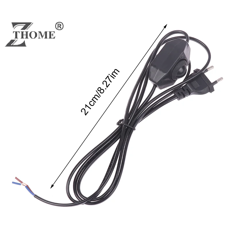 Power Cords Dimmer Switch Power Cord Cable 1.8M Extension Cord With Dimmer EU Plug Control Switch For Table Lamp 220V Electricity Wire