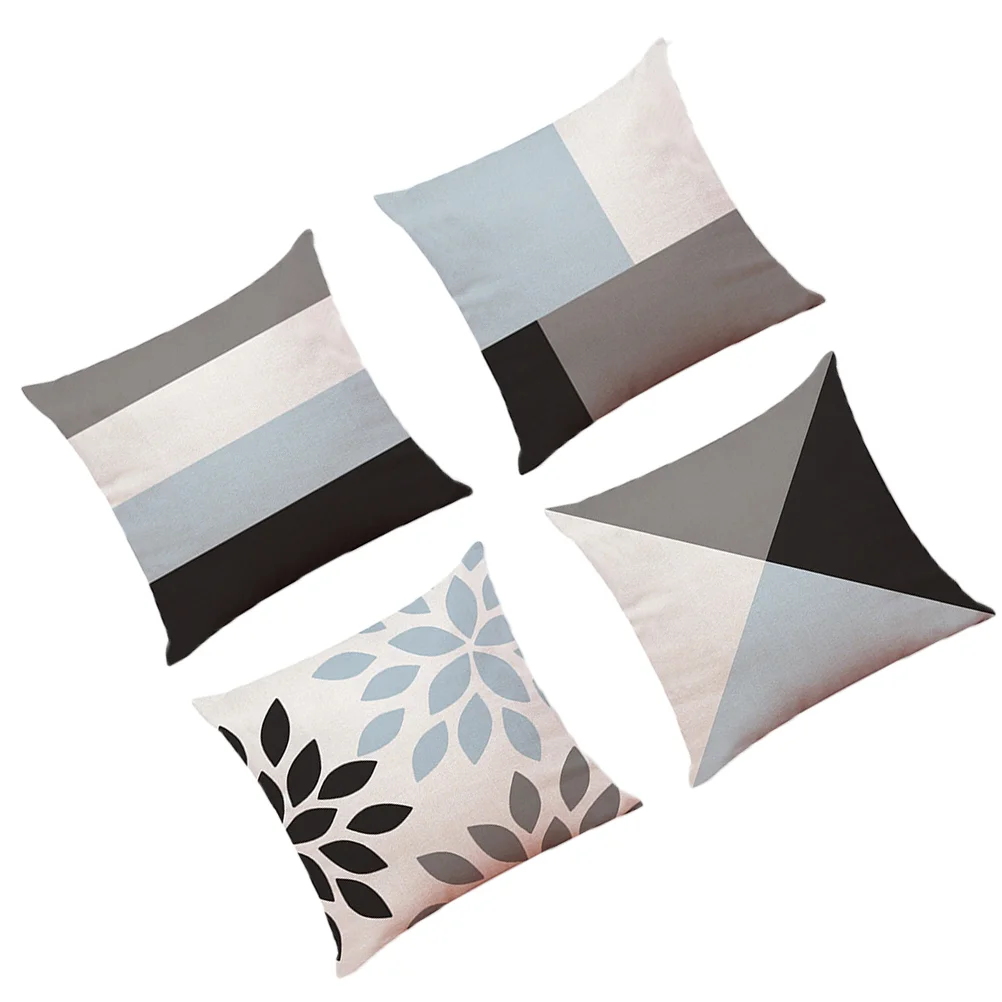 

4pc Linen Cotton Pillowslip Household Pillowcase Rustic Delicate Unique Throw Pillow Cover Square Pillowcae for Office Wedding