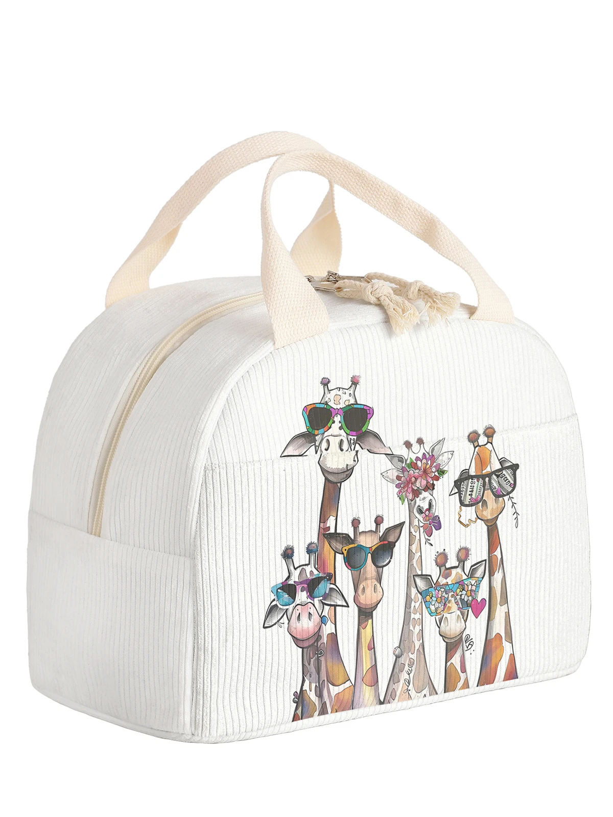 1pc- insulated lunch box bag thickened student portable lunch bag