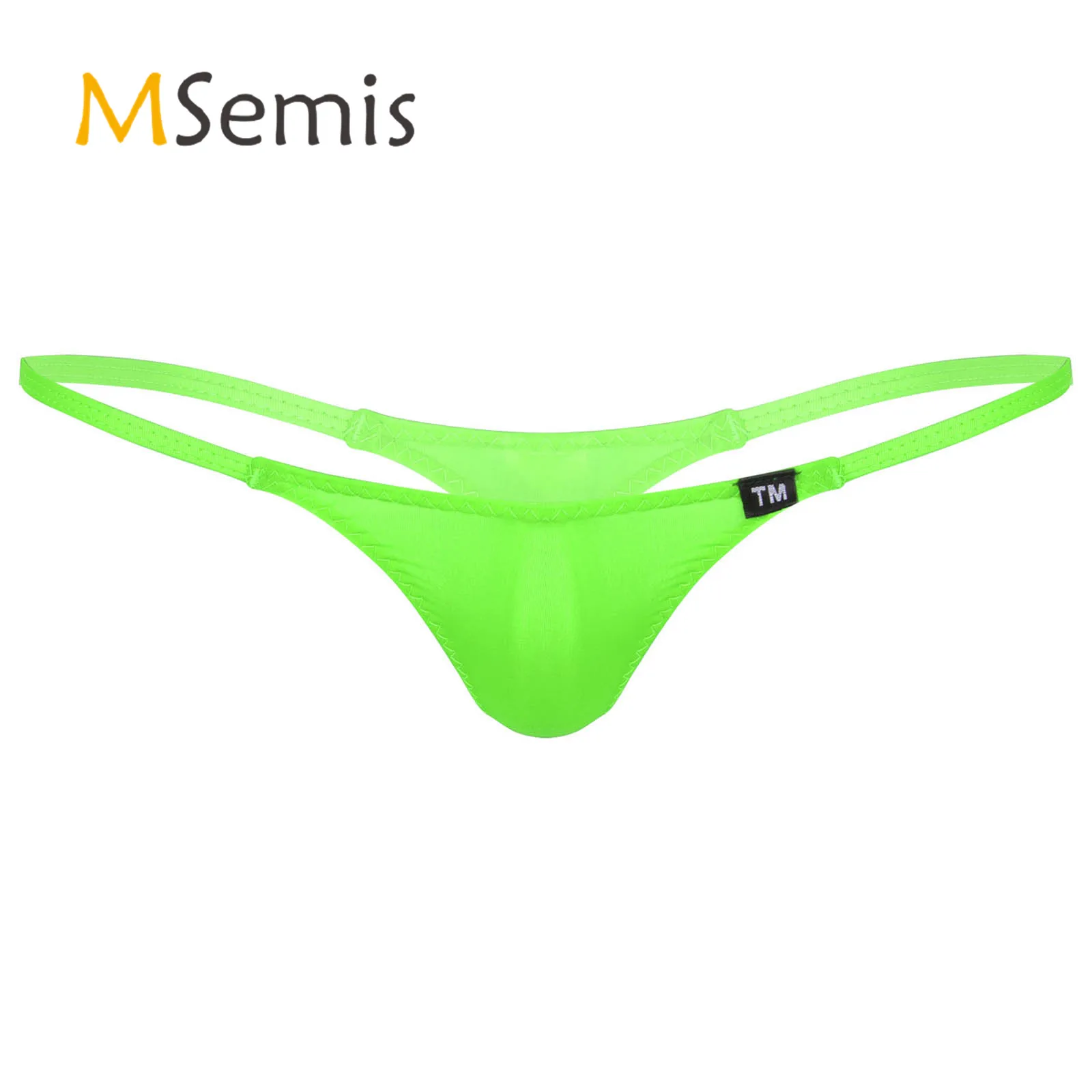 Mens Mini Micro Coverage Underwear Low Rise Thongs Panties Elastic Waistband G-Strings Briefs Underpants