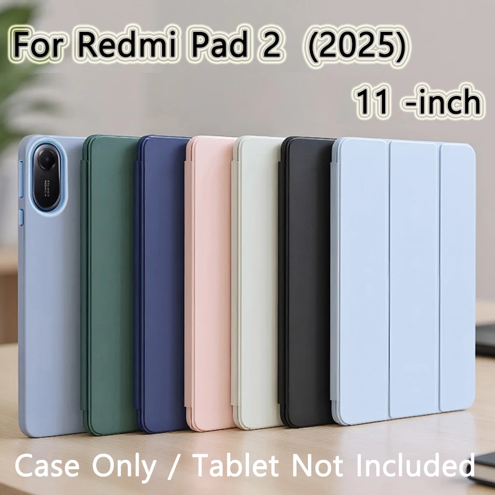 Case for Redmi Pad 2 2025 11 inch Auto Wake Stand Magnetic Smart Tablet Cover For Xiaomi Accessories