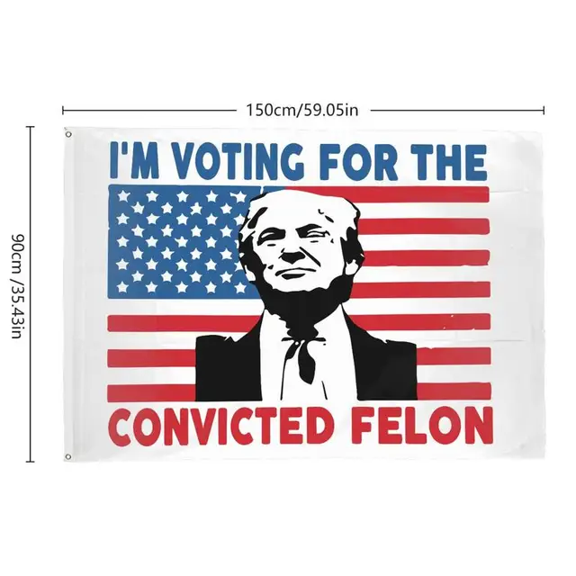 Fun Trump Tapestry Polyester Stars And Strip Design Guilty Trump Flags Colorful Tapestry Decorative Wall Decor With 2 Brass 5