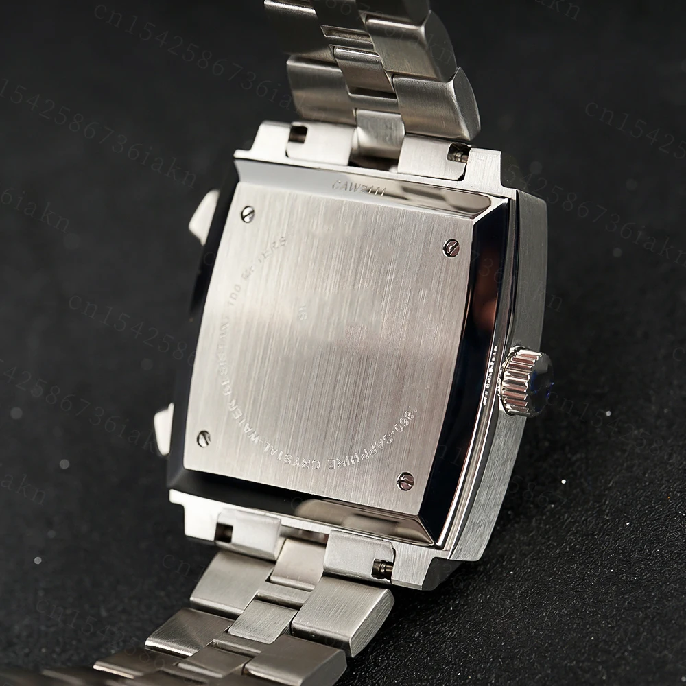 2022 Fashion New Square Color Bar 37mm Men's Leisure Sports Sapphire Mirror Stainless Steel Material Waterproof Quartz Watch