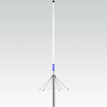 Antenna Radio UV 144/435MHz Dual Band VHF UHF Omnidirezionale in Fibra di Vetro con Base SO239 SL16-K per Esterni, Ripetitore e Walkie Talkie