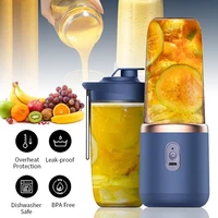 Mixeur Électrique Portable 6 Lames, Rechargeable USB avec 2 Tasses, Idéal pour Jus Frais et Smoothies, Parfait pour Usage Personnel et Voyage 6