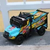 27MHz Llluminated Remote Control Truck US Cab-Behind Engines Vehicle Toys for Boys Radio Control Electric Car with LED Lights 1