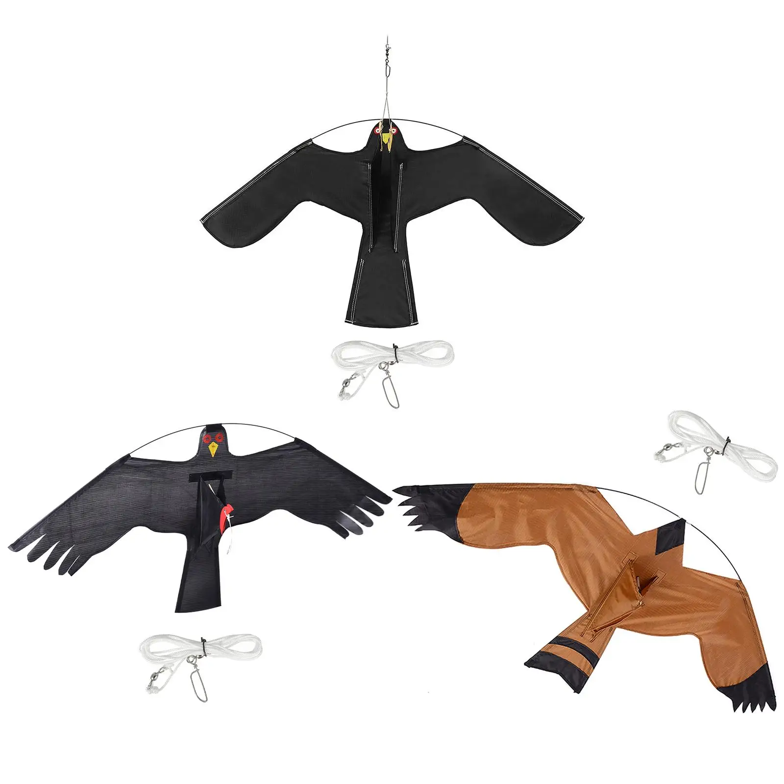 1.2M Flying Kite, 120x65cm Easy to Fly Bird Repelling Kite Kids Toys Scary Bird Kite Drive Bird Kite for Garden Park Beach 6