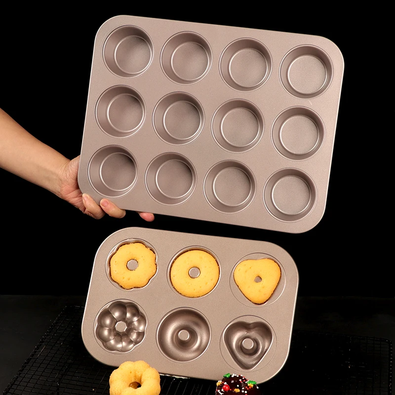 4pcs, silicone baking tray set, silicone cake mold, baking pan, donut pan, silicone  muffin pan, baking tools, kitchen gadgets, kitchen accessories