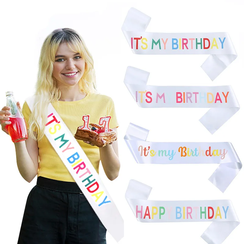 

Радуга это мой день рождения девочка наплечный ремень этикетка ремень украшение для свадебной вечеринки