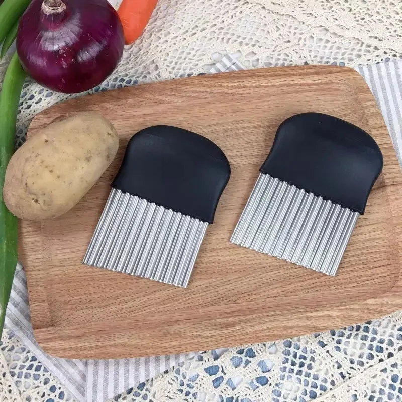 Multifunction Stainless Steel Wolf Teeth Potato Knife Creative Wavy Vegetable Slicer Household Kitchen Tool French Fry Knife