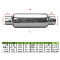 High-Flow Stainless Steel Exhaust Muffler - 2" to 3" Adjustable Tip - Image 3