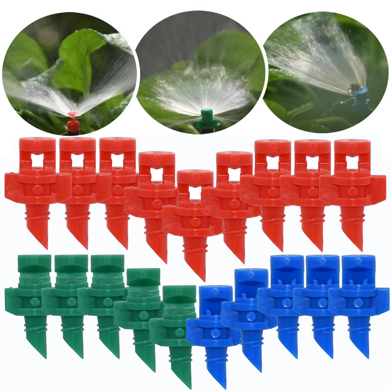 Garden Sprayer Garden Spray Nozzle Garden Sprayer Gardening Sprayer KESLA 100pcs Drip Irrigation Sprinkler 90&deg;-360&deg; Refraction Micro Nozzles Garden Male Barbed Atomized Sprayer Watering Greenhouse