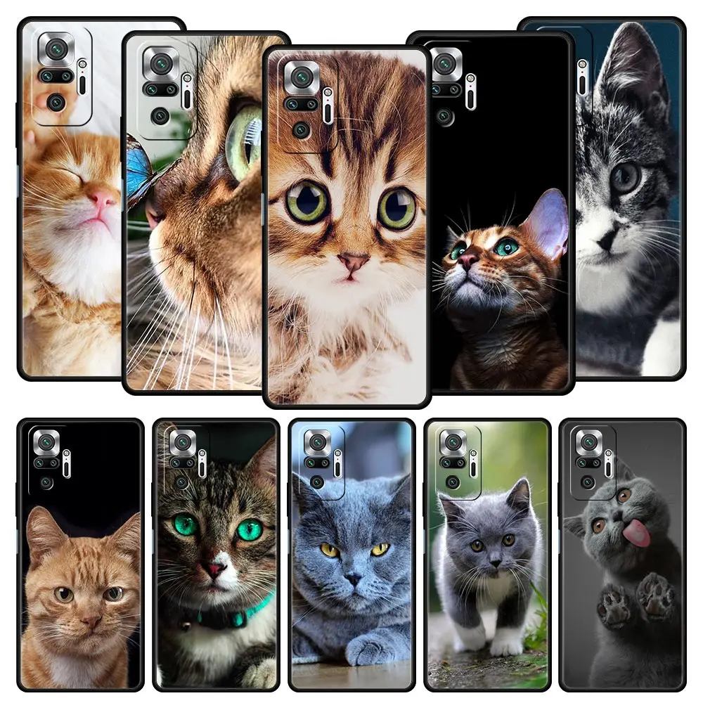 Cute Cartoon Cats Silicone Soft Phone Case - Durable Protective Bumper Cover