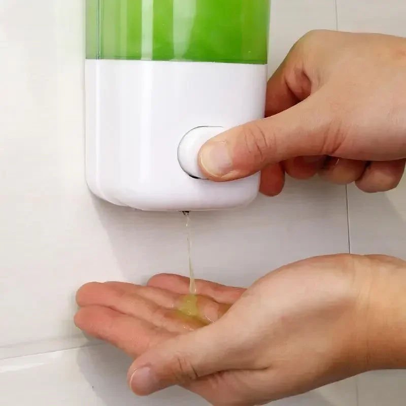 500/1000ML Wall Mounted Soap Dispenser Manual Press Capacity Suitable For Shampoo Used Bottle Bathroom Liquid Soap Dispensers