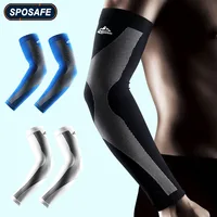 2Pcs/Pair Summer Ice Silk Anti-UV Cooling Arm Sleeves Compression for Cycling Driving Running Basketball Football Outdoor Sports 1