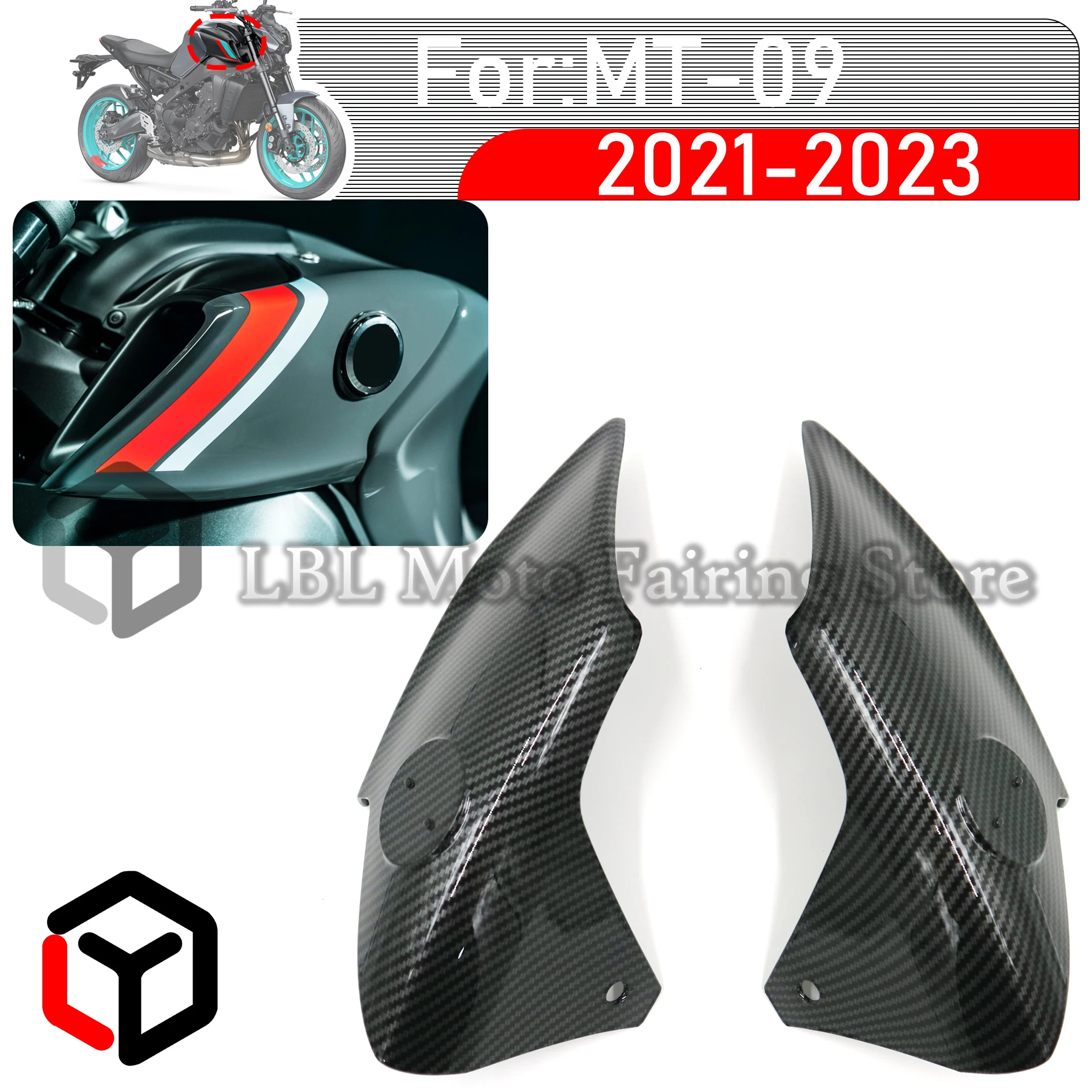 For YAMAHA MT-09 MT 09 SP Gas Tank Side Fairings Air Intake Cover Fairing Panels Tank Cap Shell Protector Cowl
