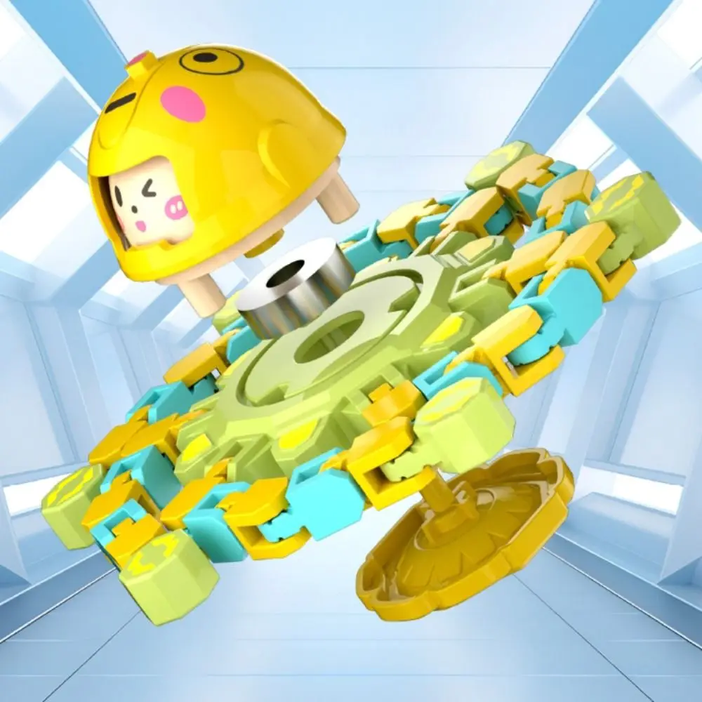 Plastics Mechanical Luminous Gyroscope Octopus Robot No Resistance Fingertip Versatile Chain Manual Interesting