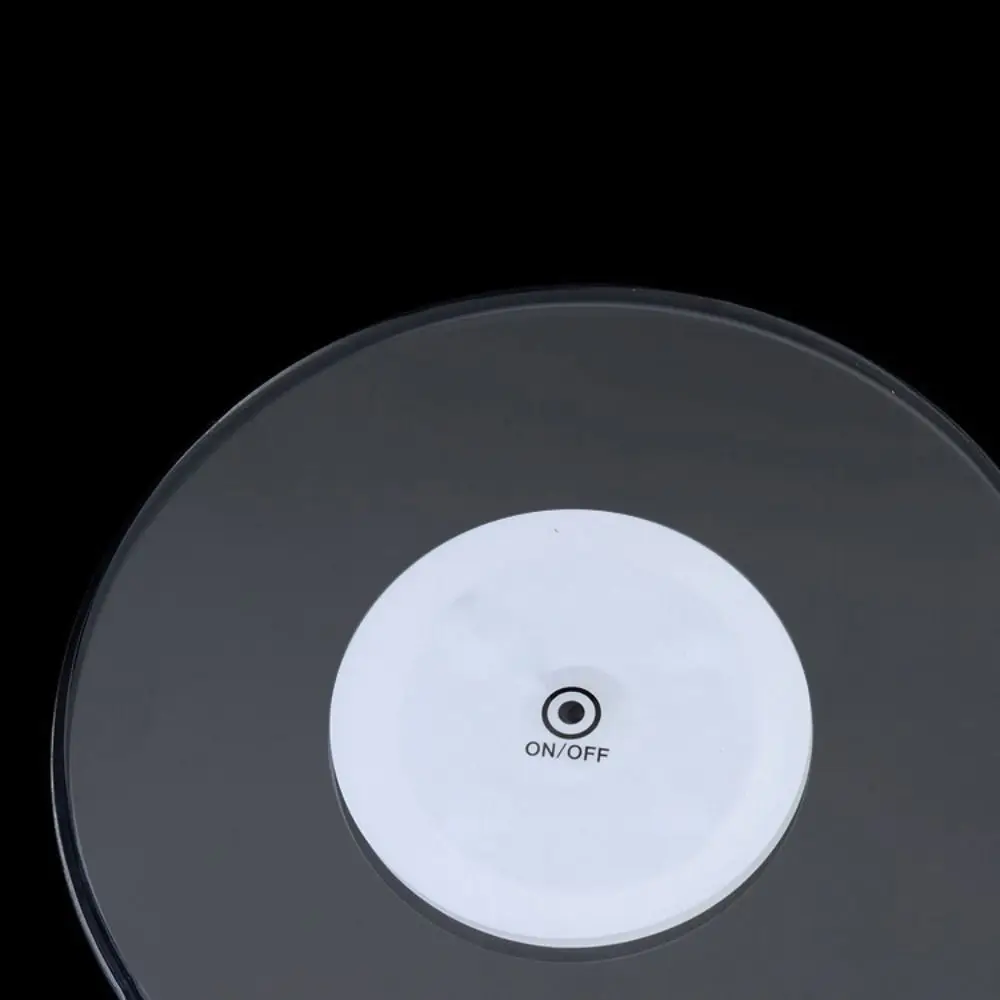 New Acrylic LED Luminous Coaster 10CM White Multicolor Cocktail Coaster Ultra-thin Luminous Colorful Coaster KTV Party