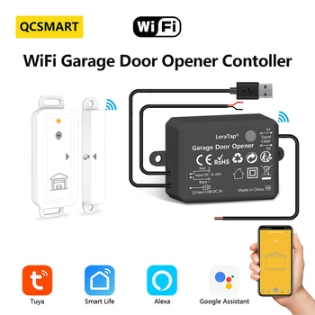 Tuya Smart Life Garage Door Opener Controller With Wireless Sensor Home Protection Google Assistant Alexa 1