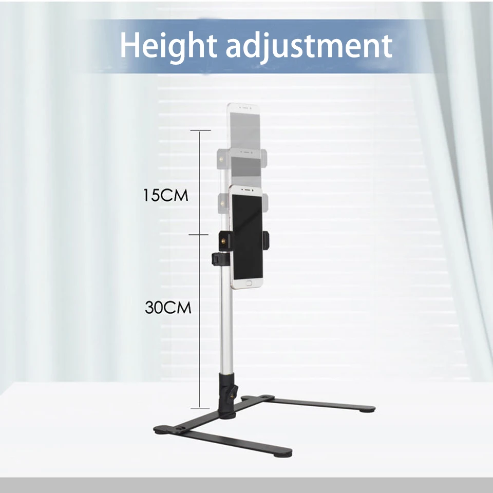 Compact Foldable Overhead Smartphone Tripod for Versatile Mobile Photography