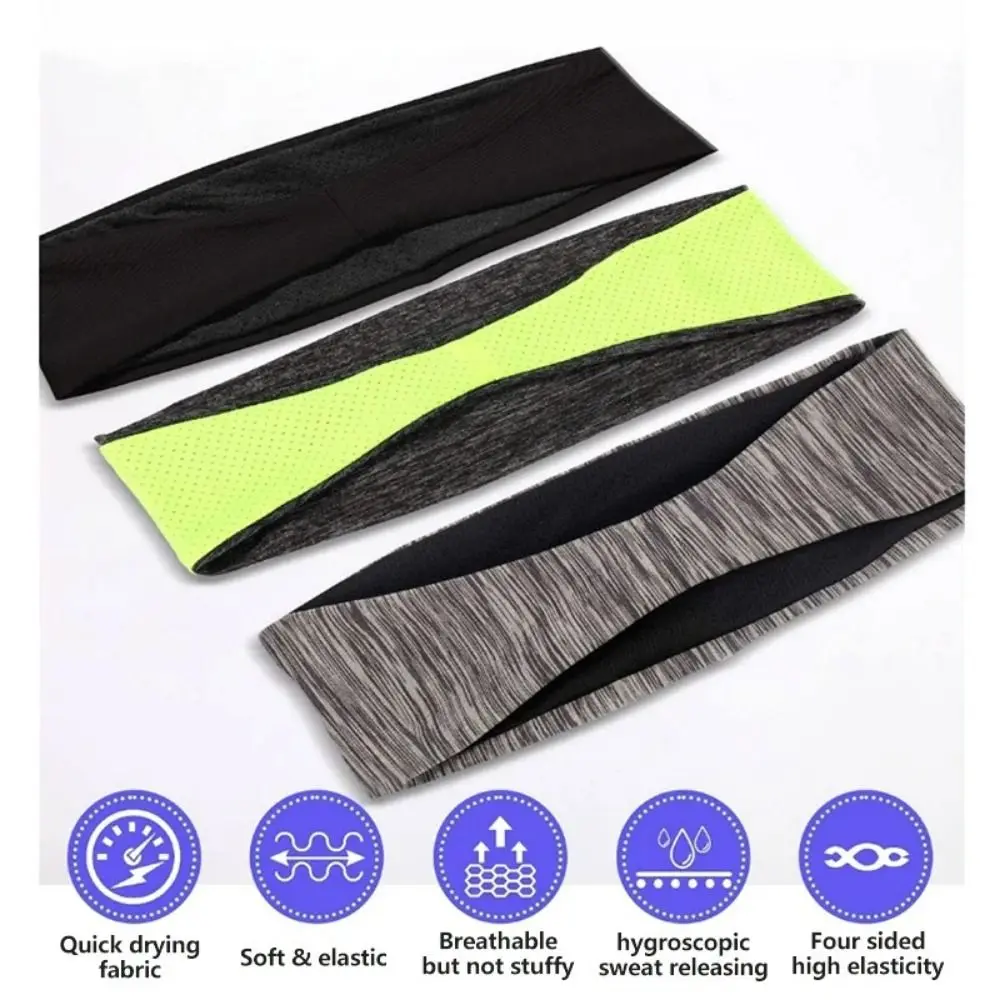 3pcs Moisture Absorbing Moisture-wicking Sweatband Non Slip Breathable Stretchy Sweatband Quick-Dry Comfortable