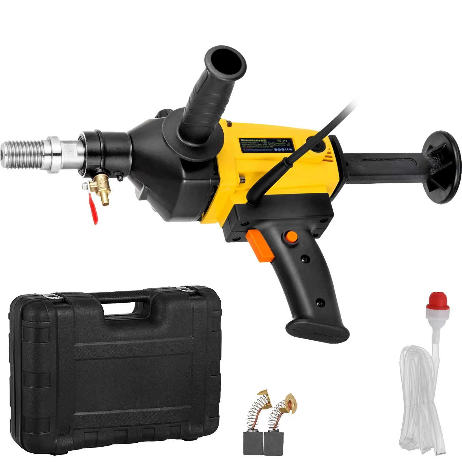 diamond-core-drill-1880w-4'-110-mm-1700rpm-variable-speed-core-drill-rig-with-portable-case-handheld-drilling-machine