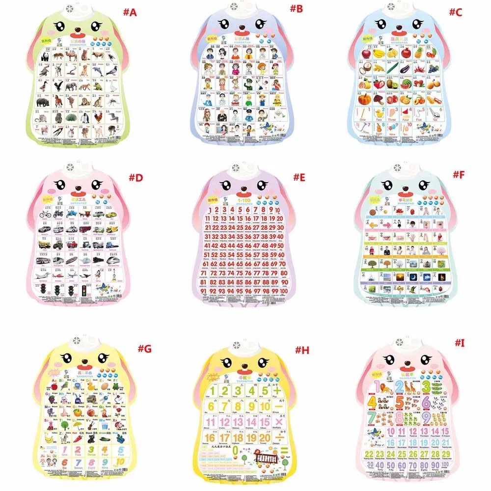 Cognitive Enlightenment Electronic Learning Point Reading Audio Wall Chart Audio Book Early Education Baby Learning Toys