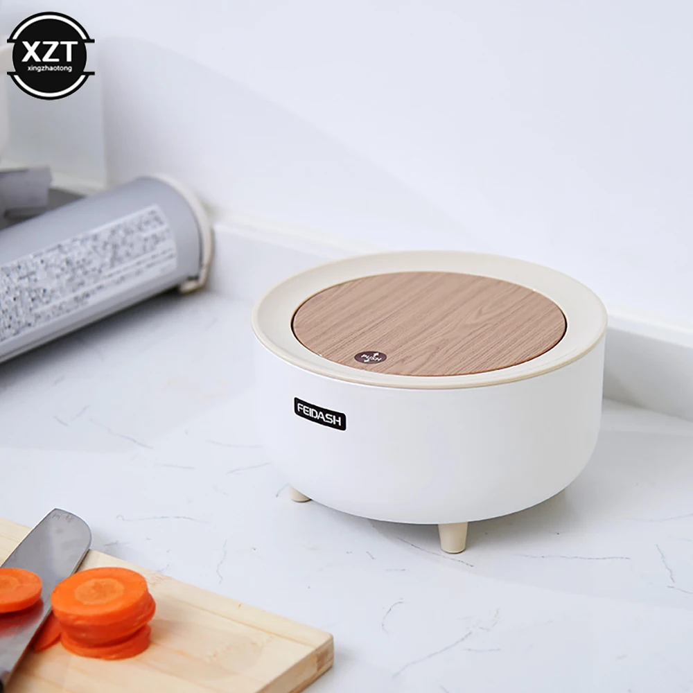 Mini Garbage Can Japanese Desktop Trash Can Simple Press Trash Storage Bin Cute Round Car Dustbin Table Bin,car trash can