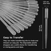 100PCS 3ML Airbrush Plastic Transfer Pipettes Eye Dropper Disposable Essential Oils Pipettes Dropper Makeup Tool Science and Lab 2