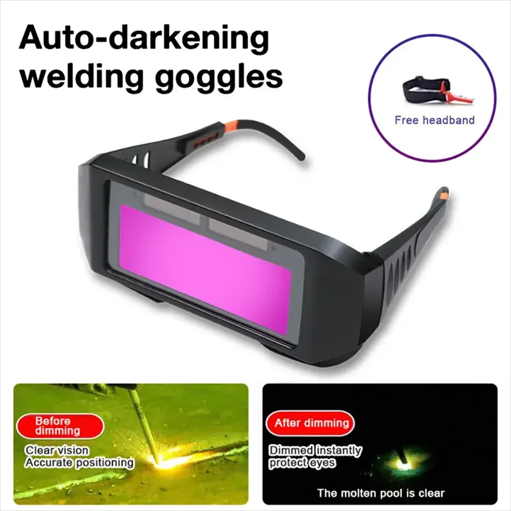 Welding Glasses Solar Powered Auto Darkening Welding Goggles LCD TIG MIG MMA Plasma Welder