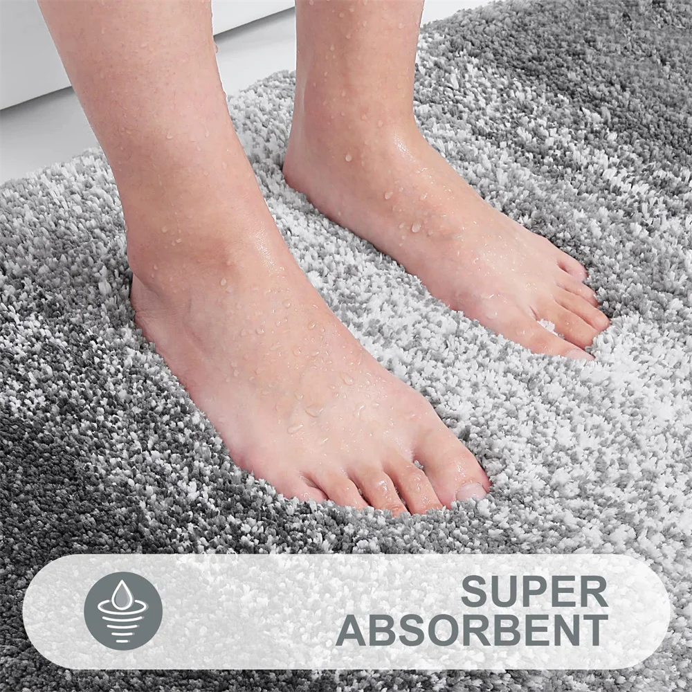 Large Bathroom Carpet 60X120cm Soft Absorbent Door Mat 3D Non-Slip Living Room Bathroom Floor Shower Carpet Foot Mat Room Decor
