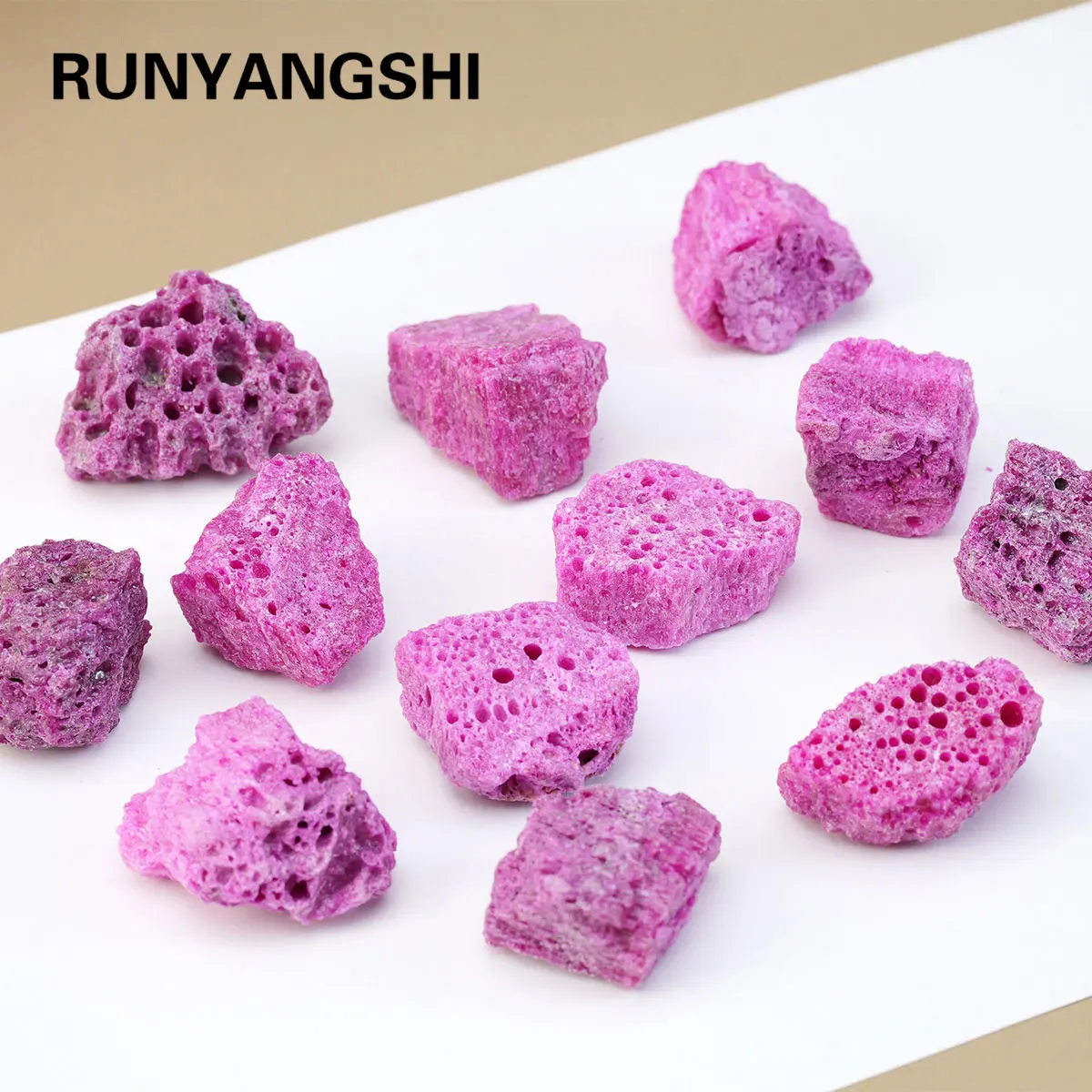 1PC Natural Ruby Rough Crystal Geode Quartz Irregular Stone Fengshui ...