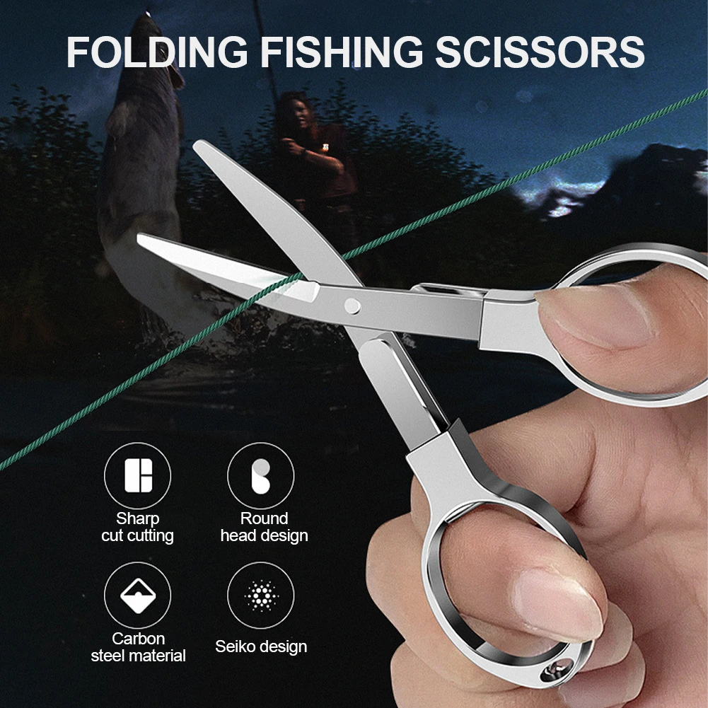 Description Picture 3 of itemFolding Scissors Safe Portable Keychain Trip Scissors Cutter, Safety Portable Travel Trip Scissors Used for Home Office Fishing