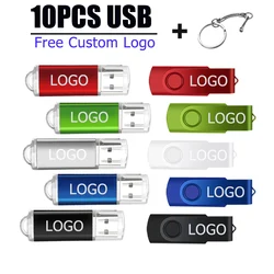 10PCS/lot Pen Drive Free logo 8GB 4GB 2GB 1GB USB Flash Drive 16GB Flash Disk 128MB 256MB 512MB Memory Flash Disk