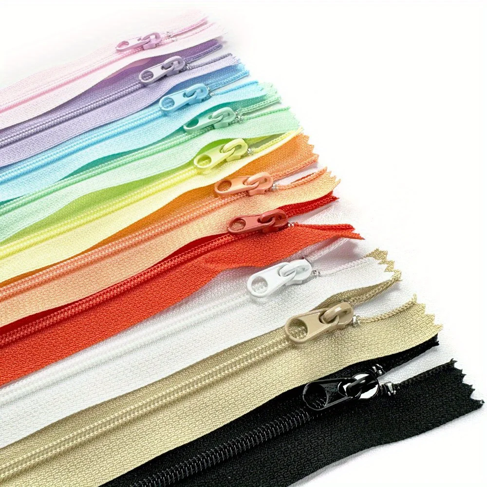 Vibrant 5-Piece Nylon Zipper Set